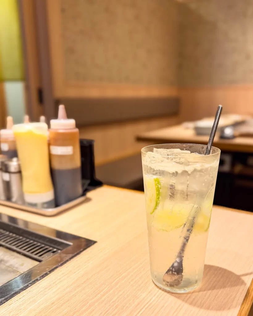芦屋 お好み焼き ねぎ焼き 寛 中目黒店のレモンのサイダー【東京・中目黒】