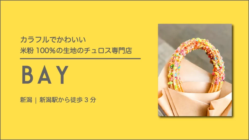 BAYチュロス専門店 新潟駅前店のグルテンフリーチュロス ペブルス【新潟・新潟市】