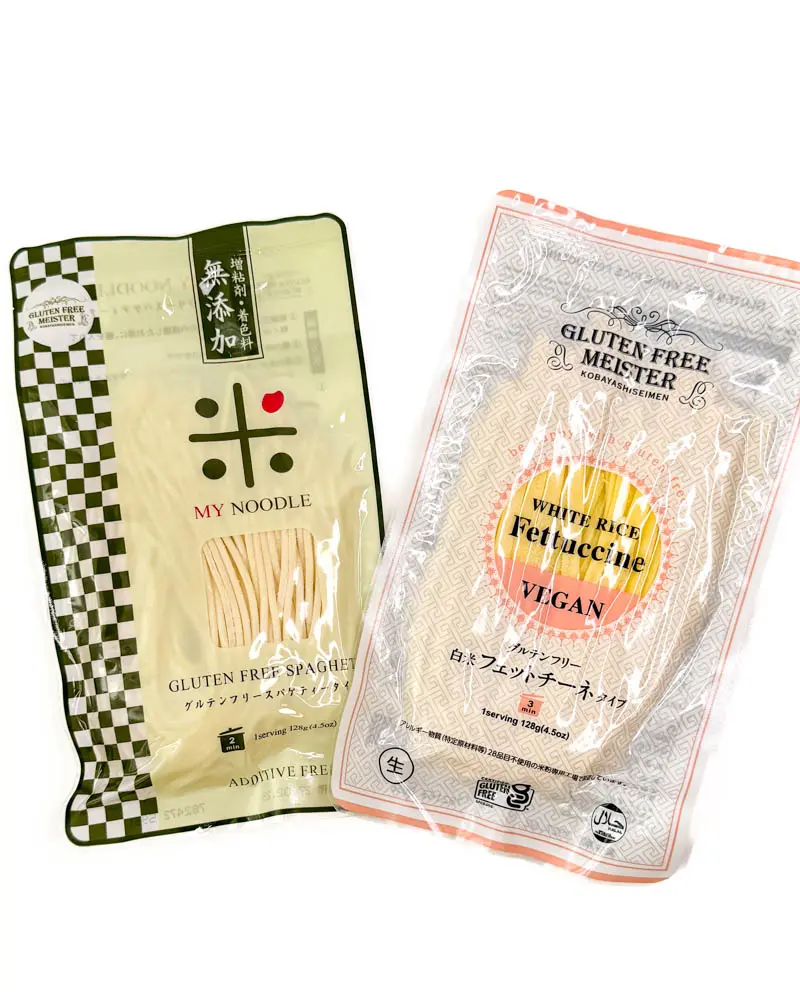 小林製麺のグルテンフリーパスタ 白米フェットチーネとスパゲッティ
